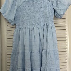 Light Blue Smocked Dress